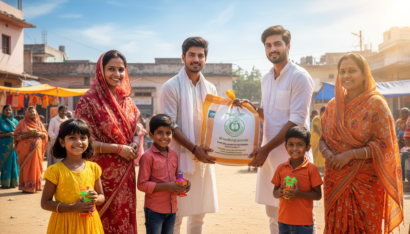 गरीब परिवारों को आर्थिक सहायता